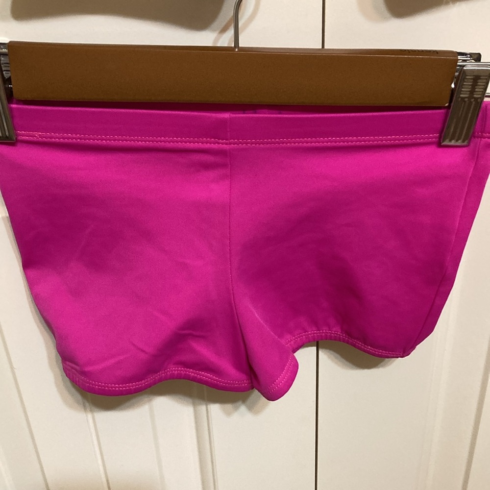 Vibrant Pink Girls Dance Booty Shorts